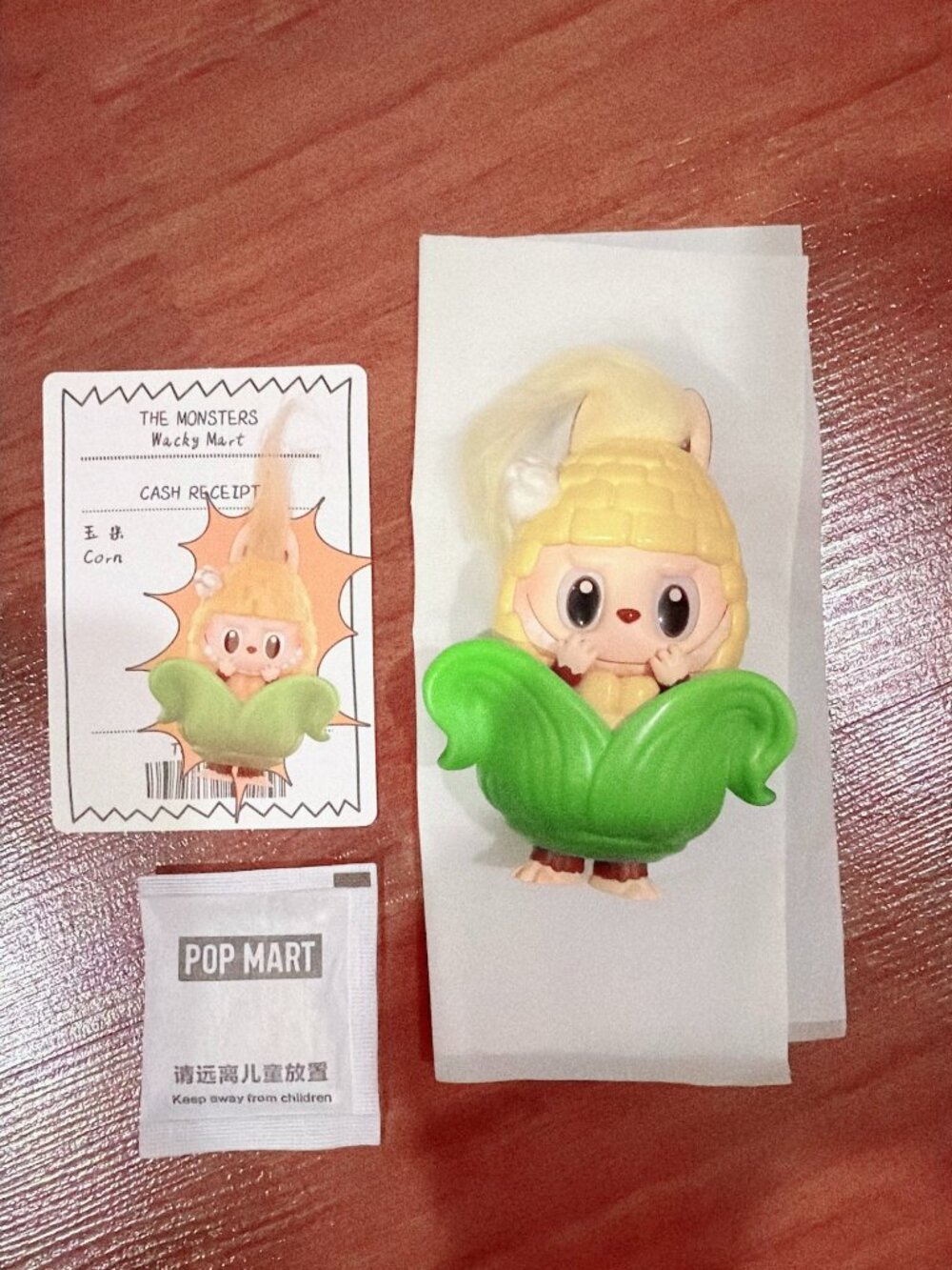 POP MART Labubu The Monsters Wacky Mart Series Corn Vinyl Figure Blind Box Toy